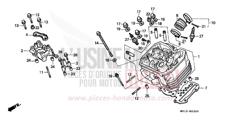 FRONT CYLINDER HEAD for Africa Twin 750 SPACE BLUE (PB136I) from 1992